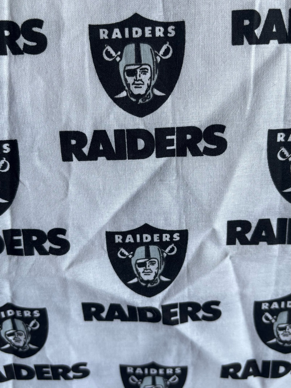 Las Vegas Raiders Fabric 36”x32”" Fabric 100% Cotton New
